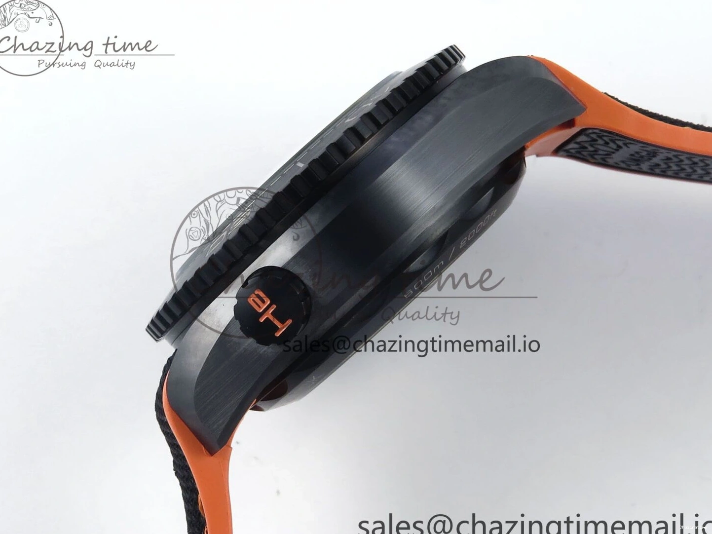 0210 Attractive Planet Ocean Master Chronometer 600M 45.5mm SCF 1:1 Best Edition Black Orange Bezel Black Dial on Black Rubber Strap A9900 Super Clone 7668